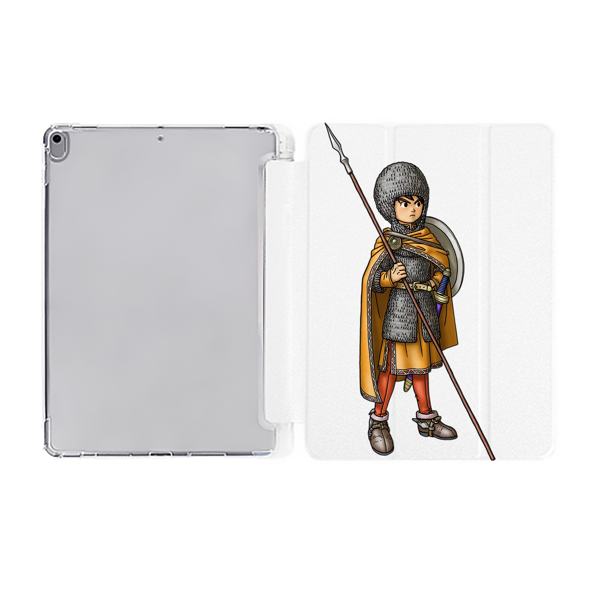 （画像用） ドラゴンクエスト Doragon Kuesuto Dragon Quest IPad ケース ペン収納付き 三つ折りスタンド PUレザー×シリコン 対応機種9.5/10.5/10.9インチ